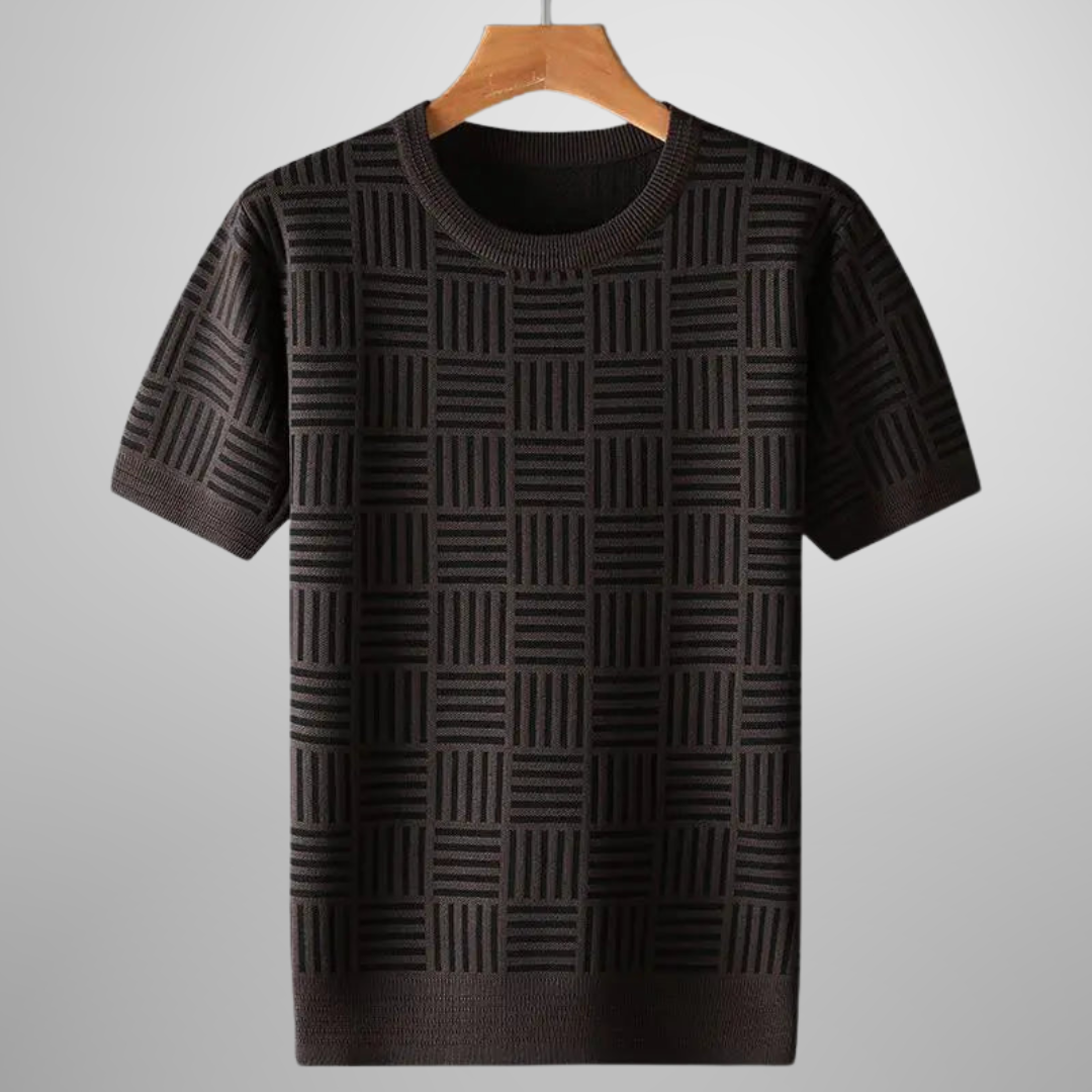 Tomáš Elegantní Pletené Tričko s Geometrickým Vzorem
