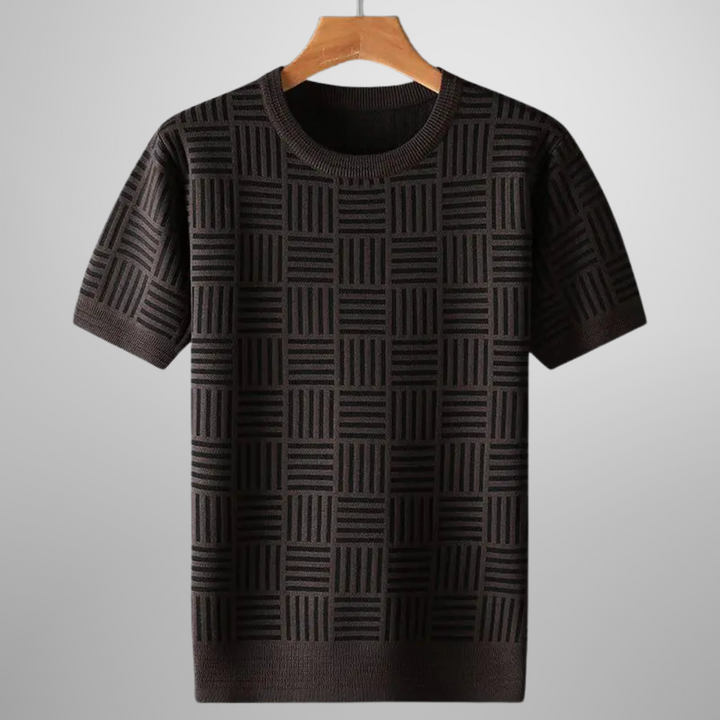 Tomáš Elegantní Pletené Tričko s Geometrickým Vzorem