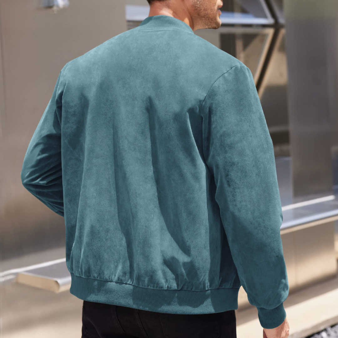 Jakub – Pánská semišová bomber bunda v moderním stylu