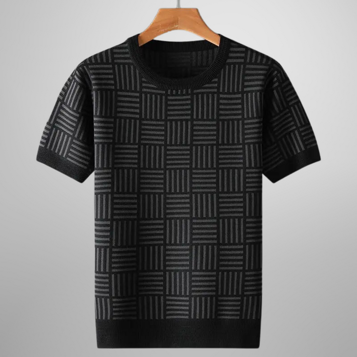 Tomáš Elegantní Pletené Tričko s Geometrickým Vzorem