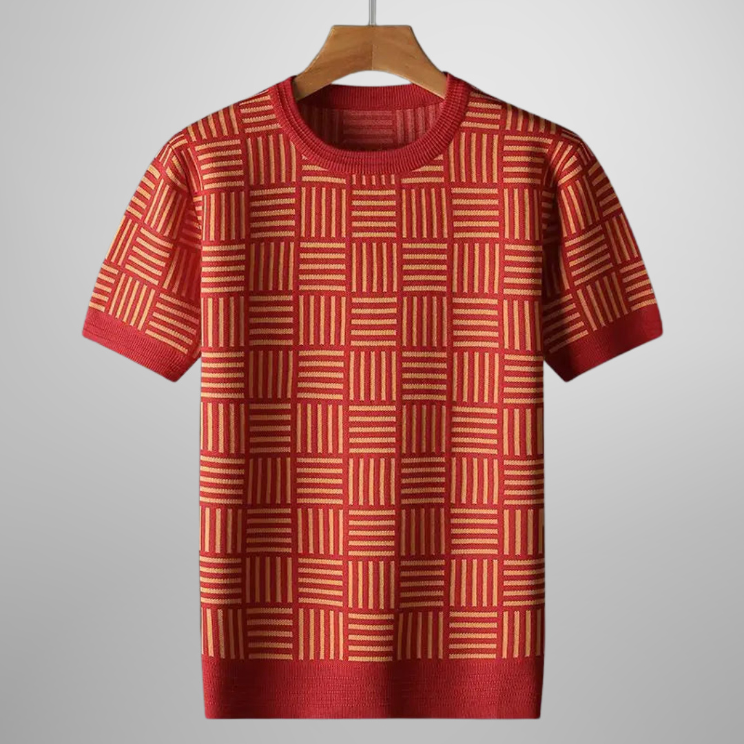 Tomáš Elegantní Pletené Tričko s Geometrickým Vzorem