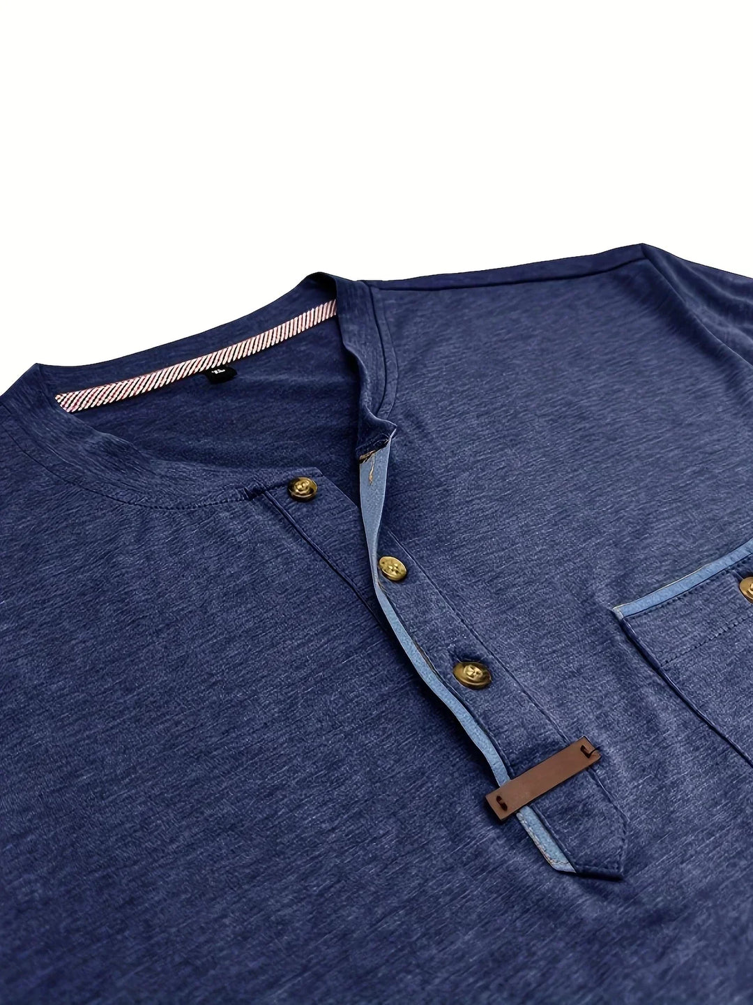 Petr - Prémiové Pánské Tričko s Knoflíky a Kapsou