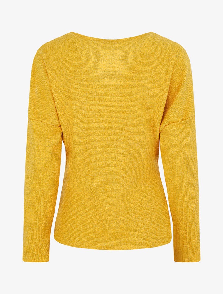 Adéla – Dámský žlutý top s překříženým výstřihem