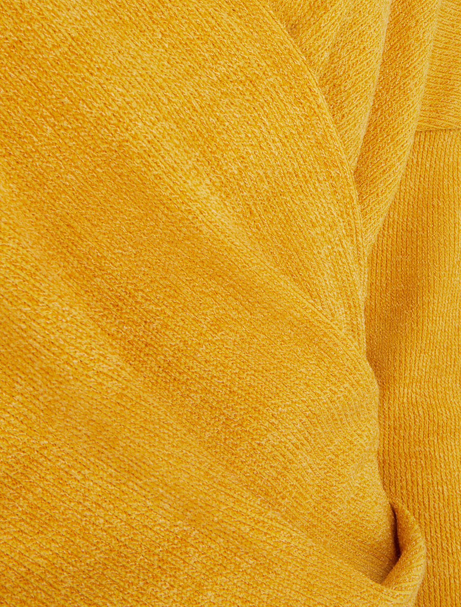 Adéla – Dámský žlutý top s překříženým výstřihem