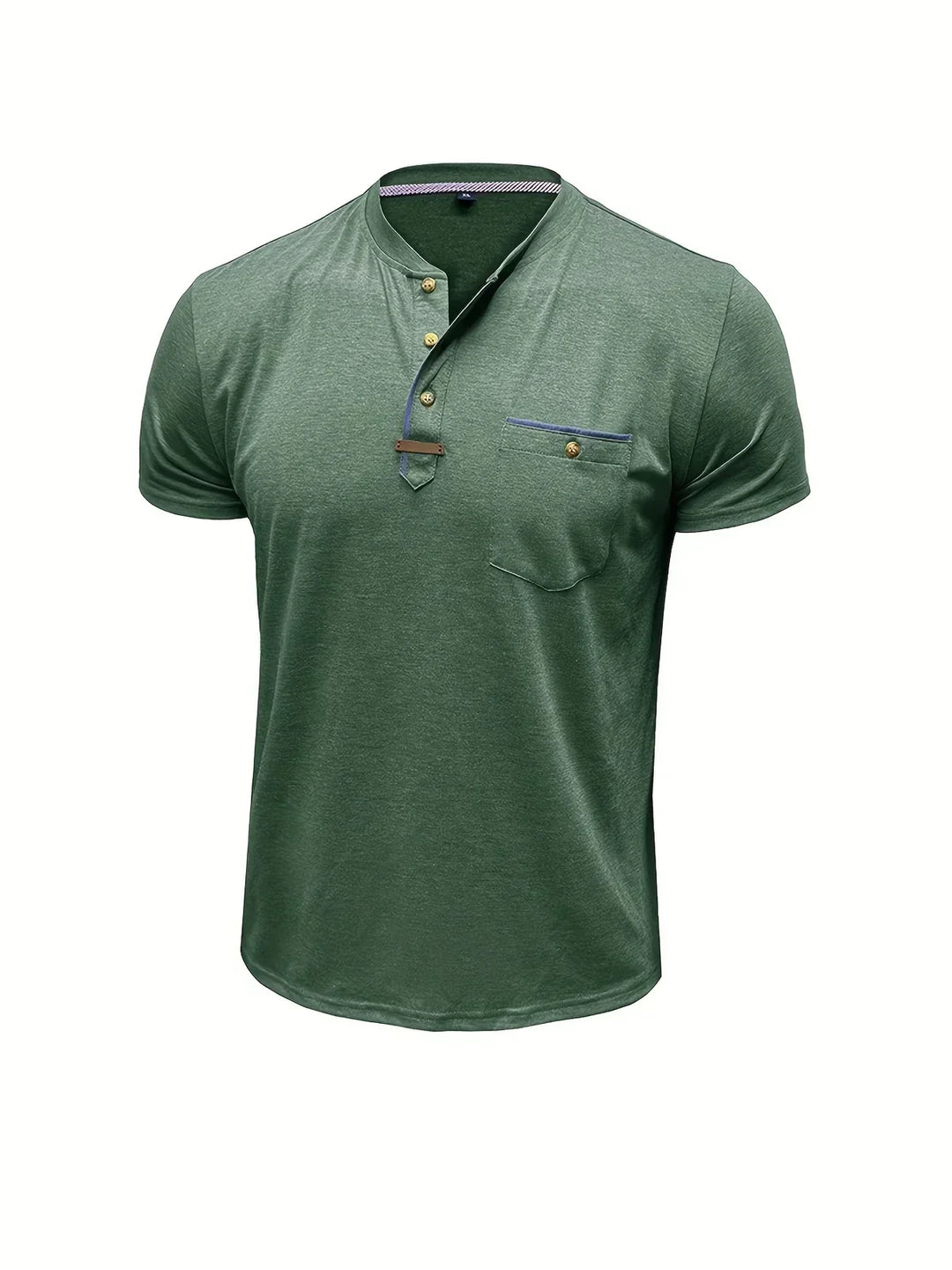 Petr - Prémiové Pánské Tričko s Knoflíky a Kapsou