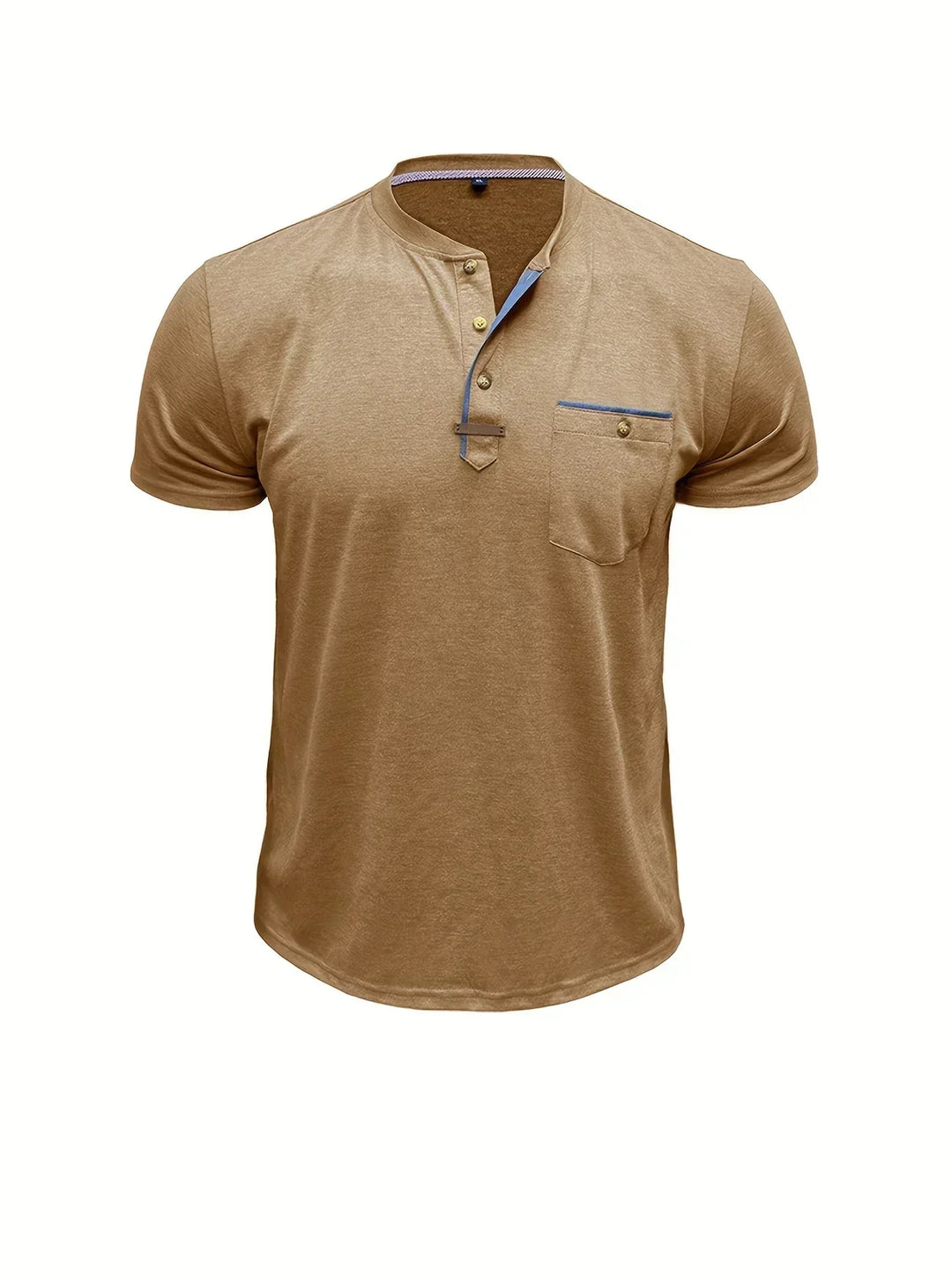 Petr - Prémiové Pánské Tričko s Knoflíky a Kapsou