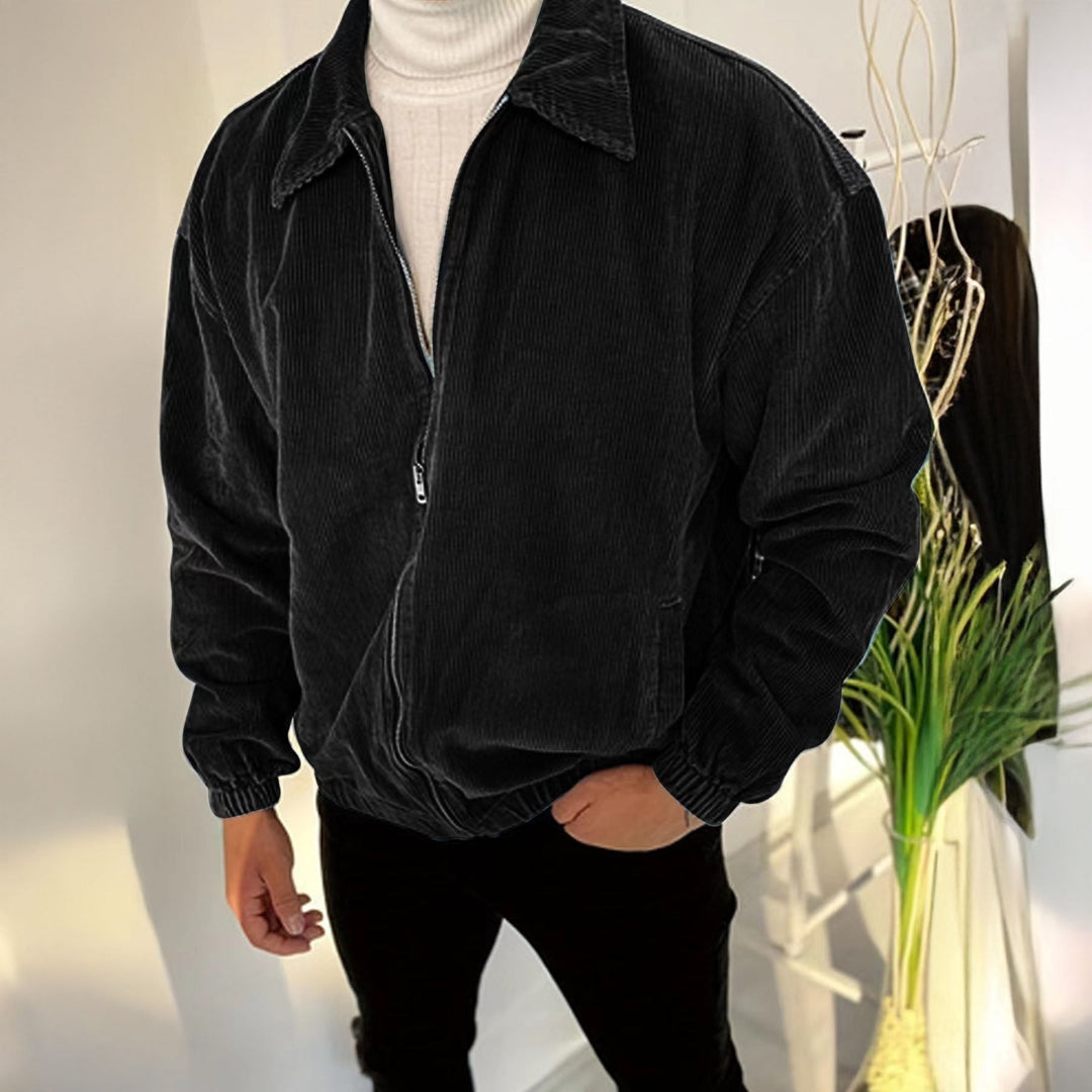 Alvaro -  Manšestrová bunda na zip