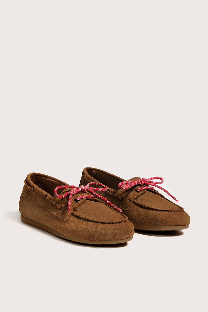 Anna – Dámské semišové mokasíny v karamelové barvě