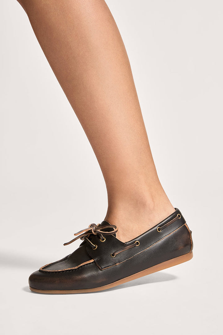 Anna – Dámské kožené mokasíny v námořnickém stylu