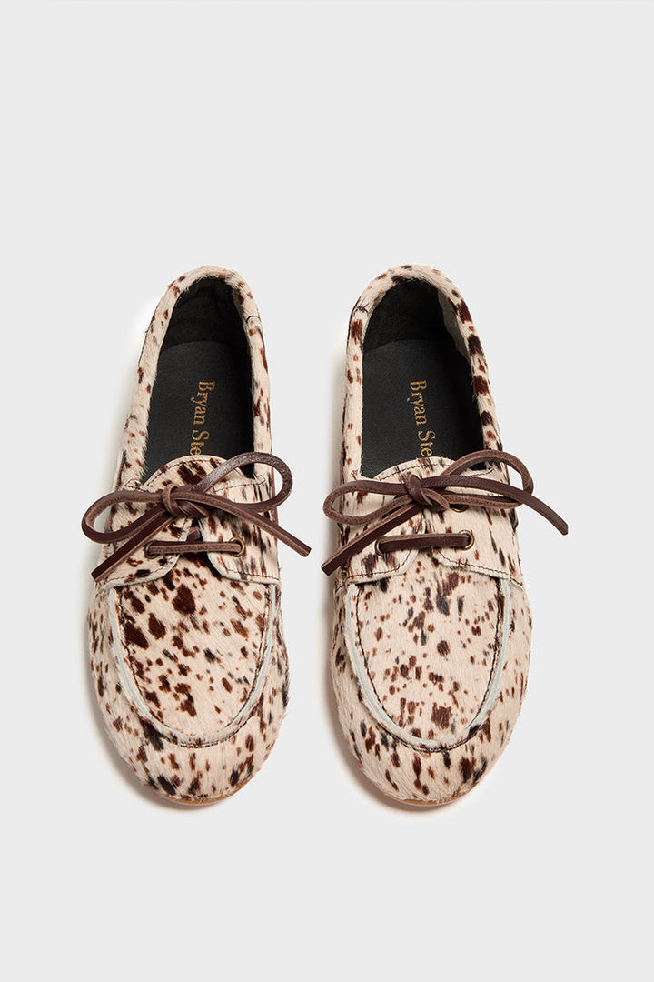 Tereza – Dámské mokasíny s hnědým zvířecím vzorem