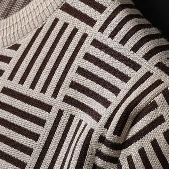 Tomáš Elegantní Pletené Tričko s Geometrickým Vzorem