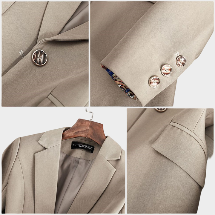 Karolína Elegantní Béžové Sako – Nadčasový Kousek pro Dokonalý Business a Casual Look